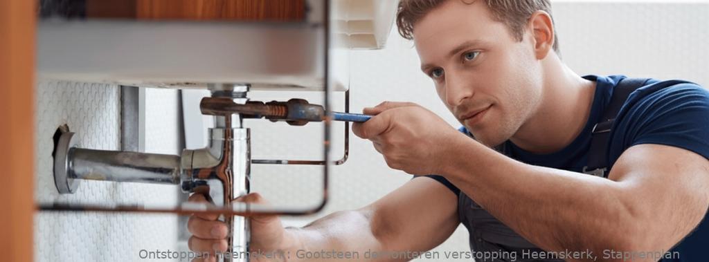 Gootsteen demonteren verstopping Heemskerk, Stappenplan